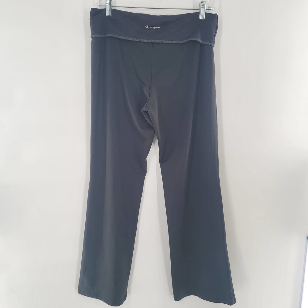 CHAMPION Yoga Pants Foldover Waistband Size XL Short Black Active Workout